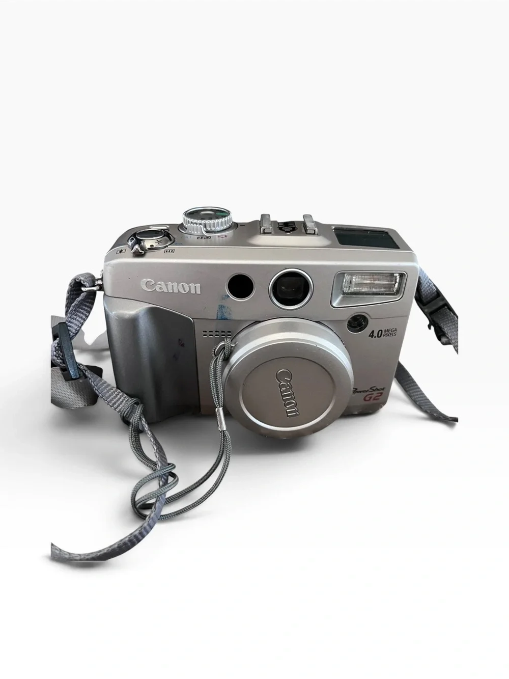 Vtg Canon PowerShot G2 4.0MP Digital Camera PC-1015 Battery, Memory Card & Case